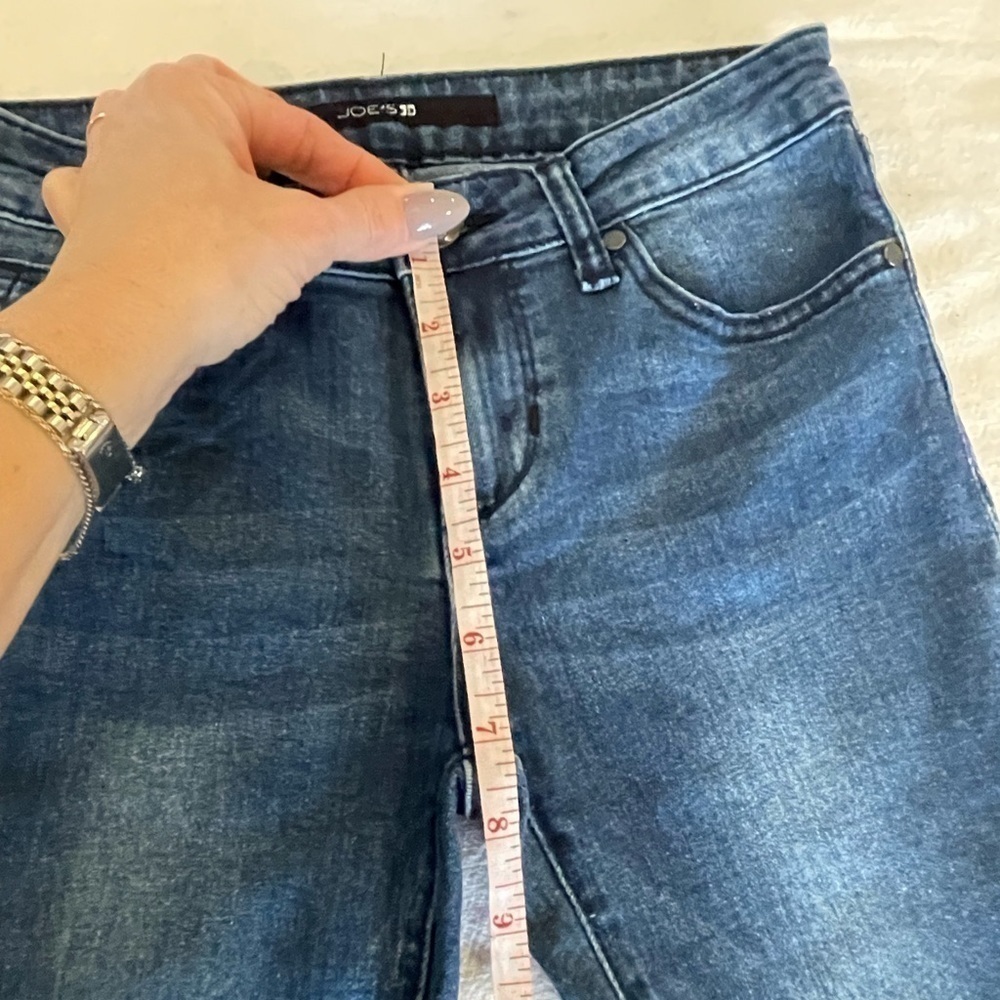 Joes girls size 14 dark wash straight skinny leg denim jeans tulip fringe bottom - Picture 7 of 14